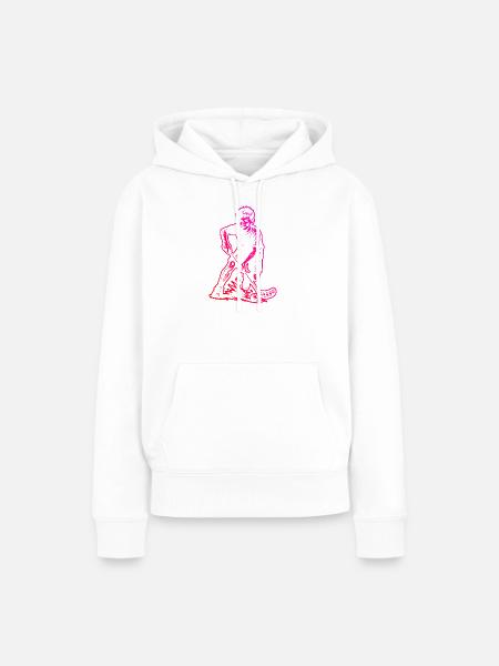 Puristisches Floorball Thema - Frauen Premium Bio Hoodie - Weiß