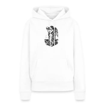 La déesse grecque Aphrodite à la mer avec le skul - Sweat à capuche Premium bio Femme - blanc - Devant - Julia (174cm)