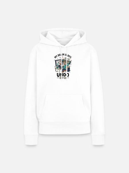 Designer Ctrl Z Panic Humor - Frauen Premium Bio Hoodie - Weiß