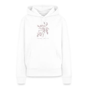 Vintage Rose - Soft Botanical Illustration - Women’s Premium Organic Hoodie - white - Front - Julia (174cm)