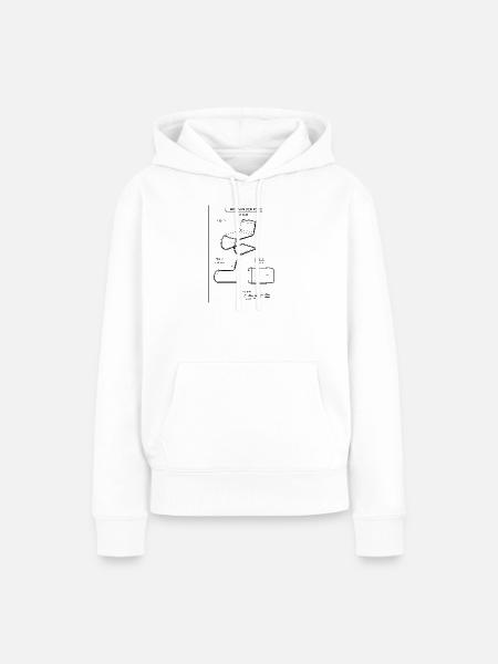 Modernes Stuhldesign - Frauen Premium Bio Hoodie - Weiß