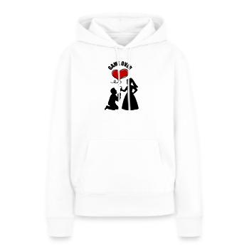 Brautpaar Ehepaar Hochzeit - Frauen Premium Bio Hoodie - Weiß - Vorne - Julia (174cm)
