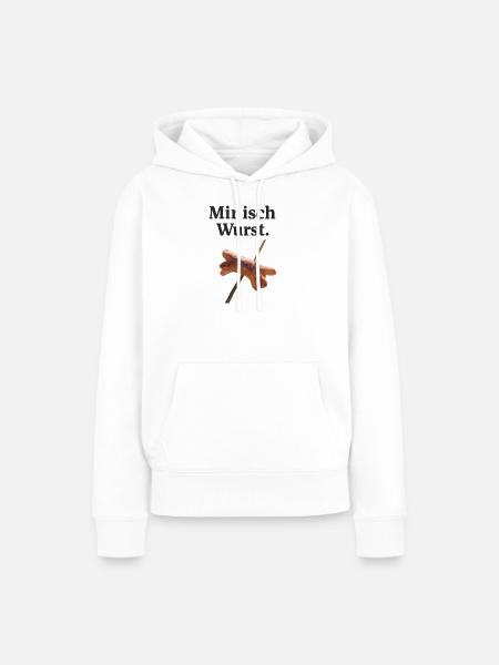 Mir isch Wurst Humor - Frauen Premium Bio Hoodie - Weiß