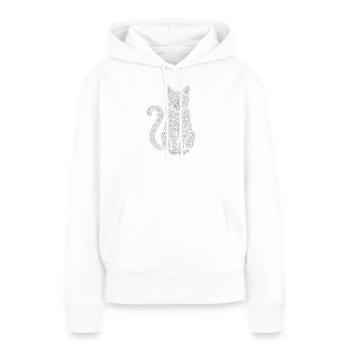 Hauskatze - Frauen Premium Bio Hoodie - Weiß - Vorne - Julia (174cm)