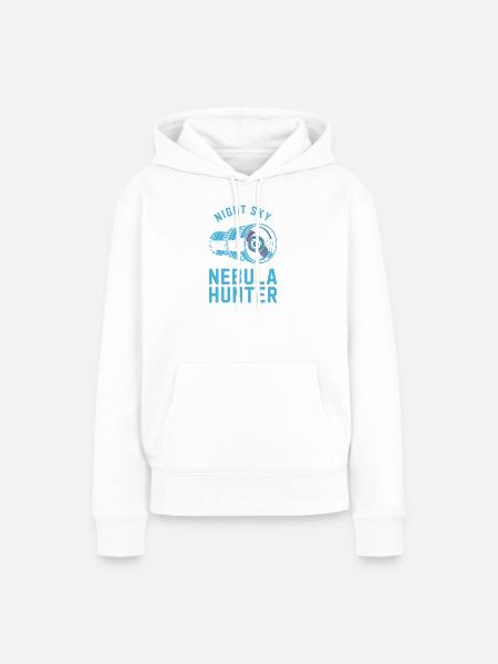 Nebula Hunter Night Sky Teleskop - Frauen Premium Bio Hoodie - Weiß
