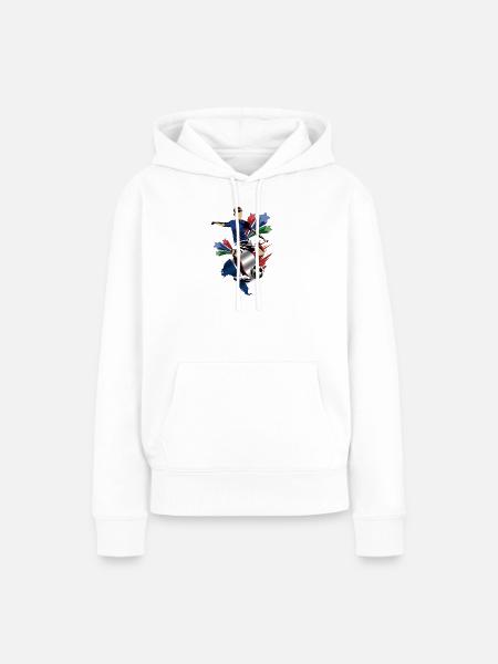 Frankreich - Frankreich - Flaggen - Frauen Premium Bio Hoodie - Weiß