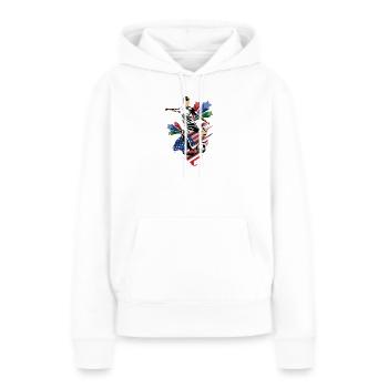 États-Unis - États-Unis - Drapeaux - Sweat à capuche Premium bio Femme - blanc - Devant - Julia (174cm)