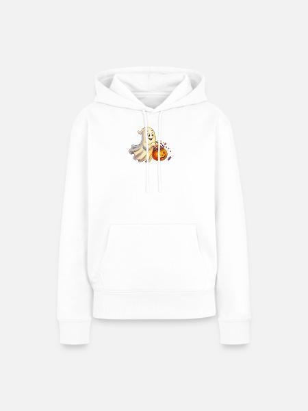 klassischer Geist - Frauen Premium Bio Hoodie - Weiß