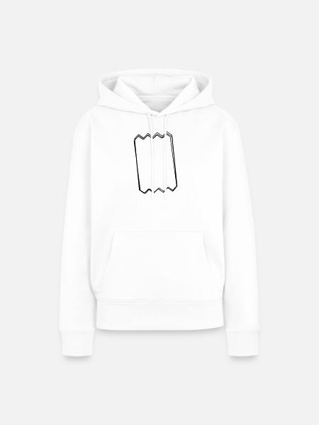 Kassenbon handgezeichnet - Frauen Premium Bio Hoodie - Weiß