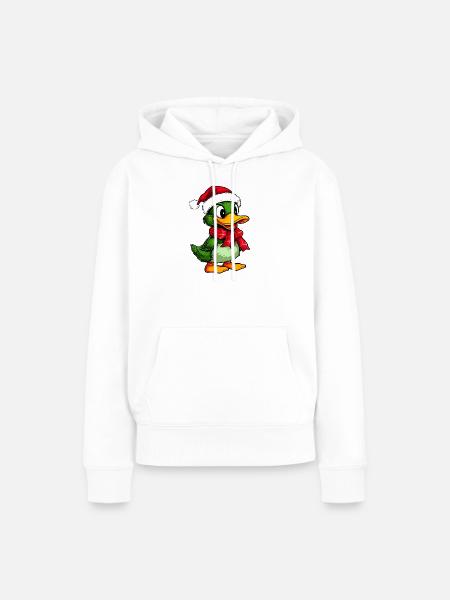 Weihnachten Entchen - Frauen Premium Bio Hoodie - Weiß