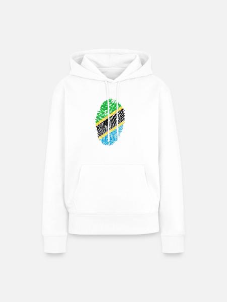 Fingerprint - Tanzania - Vrouwen Premium Bio hoodie - wit