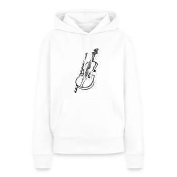 Antike Geige mit Geigenbogen - Frauen Premium Bio Hoodie - Weiß - Vorne - Julia (174cm)