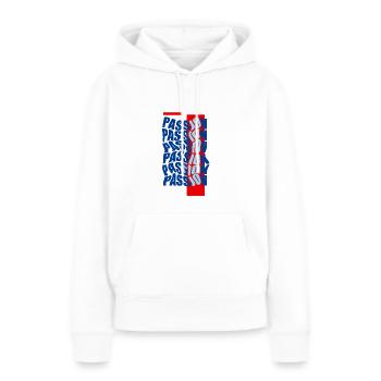 Leidenschaft - Frauen Premium Bio Hoodie - Weiß - Vorne - Julia (174cm)