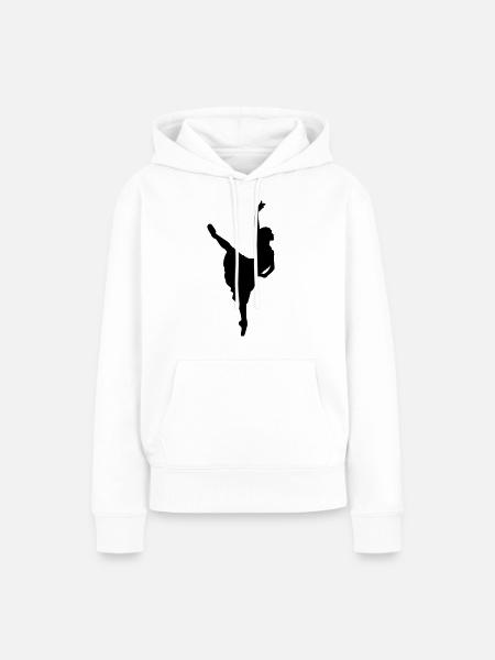ballerina - Frauen Premium Bio Hoodie - Weiß