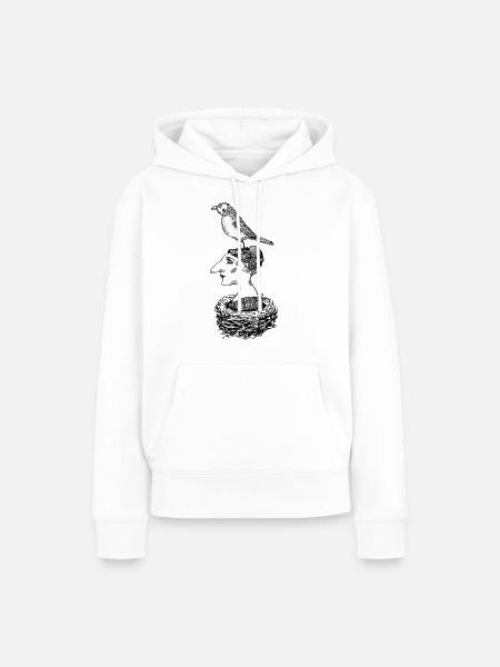Im Nest - Frauen Premium Bio Hoodie - Weiß