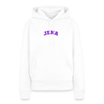 Jena - Frauen Premium Bio Hoodie - Weiß - Vorne - Julia (174cm)