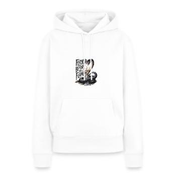 Shake Candle Flicker Snake Lover Kunstwerk - Frauen Premium Bio Hoodie - Weiß - Vorne - Julia (174cm)