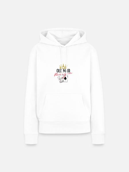 Old Maid Königin - Frauen Premium Bio Hoodie - Weiß