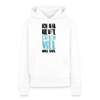 Kein Bock - Frauen Premium Bio Hoodie - Weiß - Vorne - Julia (174cm)