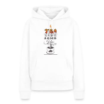 Tee Tee - Frauen Premium Bio Hoodie - Weiß - Vorne - Julia (174cm)
