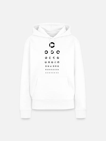 Sehtest Augenoptiker - Frauen Premium Bio Hoodie - Weiß