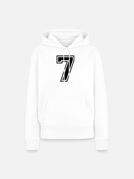 7 - Frauen Premium Bio Hoodie - Weiß