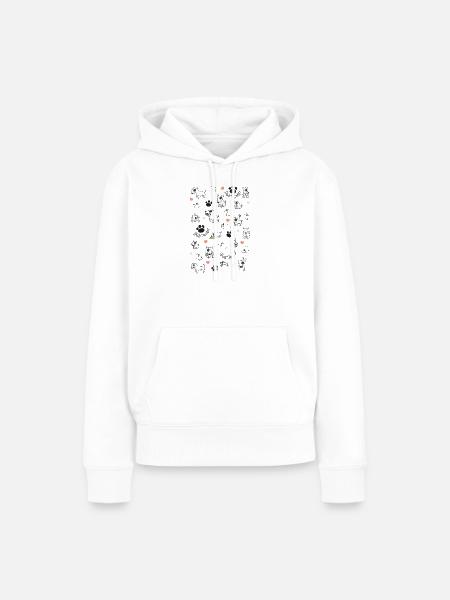 multi bull - Frauen Premium Bio Hoodie - Weiß