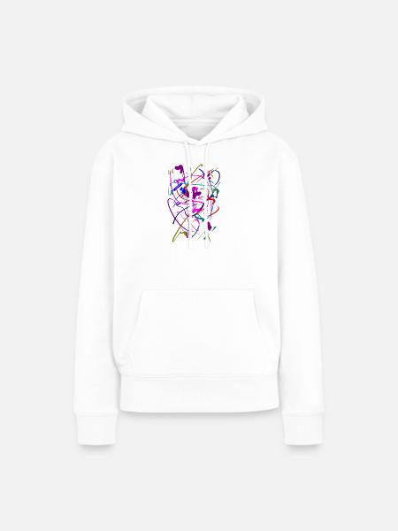 Abstrakt - Frauen Premium Bio Hoodie - Weiß