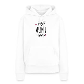 Meilleure tante de tous les temps - Sweat à capuche Premium bio Femme - blanc - Devant - Julia (174cm)