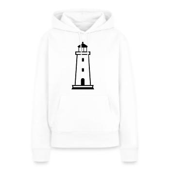 Phare - Sweat à capuche Premium bio Femme - blanc - Devant - Julia (174cm)