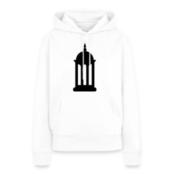 lanterne - Sweat à capuche Premium bio Femme - blanc - Devant - Julia (174cm)