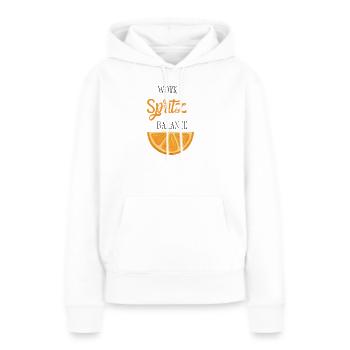 Work Spritz Balance - Frauen Premium Bio Hoodie - Weiß - Vorne - Julia (174cm)