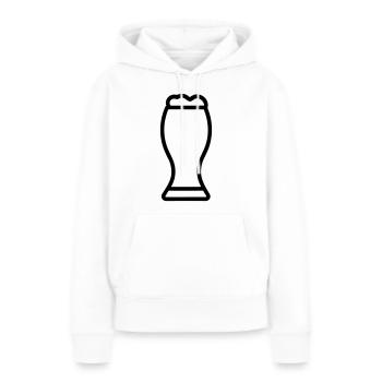 Bière - Sweat à capuche Premium bio Femme - blanc - Devant - Julia (174cm)
