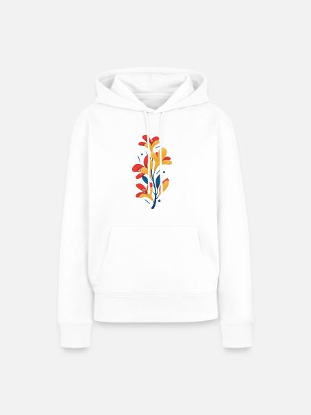Scholle Blumenarrangement - Frauen Premium Bio Hoodie - Weiß