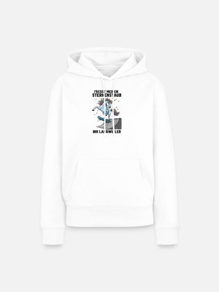 Skateboard-Einhorn - Frauen Premium Bio Hoodie - Weiß