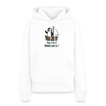 Pinguin Segeln Jolle Yacht auf Wiedersehen - Frauen Premium Bio Hoodie - Weiß - Vorne - Julia (174cm)