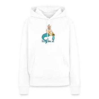Signe du zodiaque Verseau - Sweat à capuche Premium bio Femme - blanc - Devant - Julia (174cm)