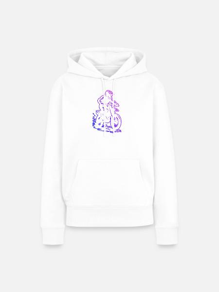 Kompaktes Motocross Design für Motocross - Frauen Premium Bio Hoodie - Weiß