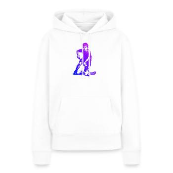 Floorball Stil für jeden Anlass - Frauen Premium Bio Hoodie - Weiß - Vorne - Julia (174cm)
