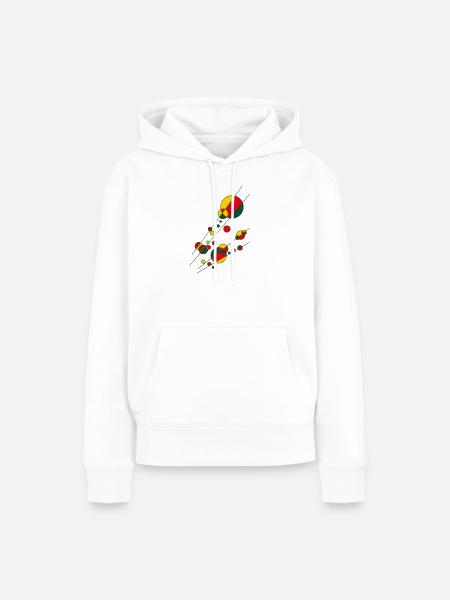 Kreise - Frauen Premium Bio Hoodie - Weiß