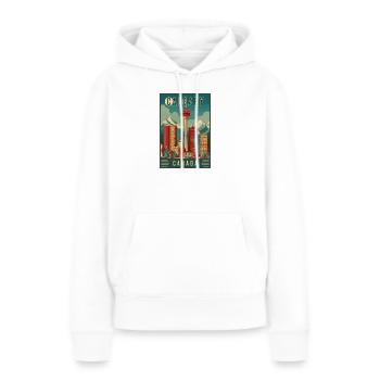 Erleben Sie die malerische Stadtlandschaft von Calgary in Kanada - Frauen Premium Bio Hoodie - Weiß - Vorne - Julia (174cm)