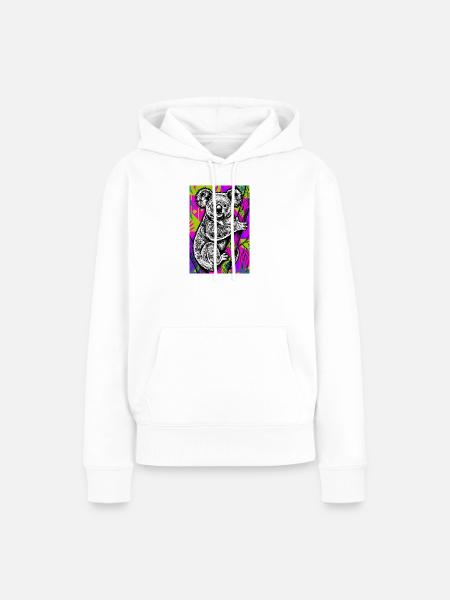 Koala - Frauen Premium Bio Hoodie - Weiß