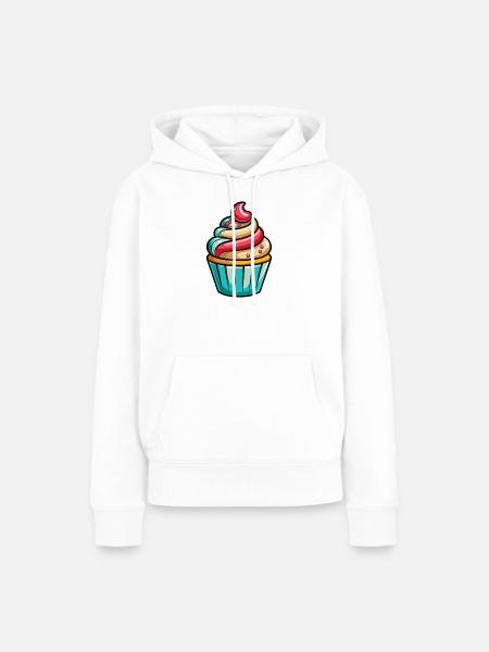 Cupcakes - Frauen Premium Bio Hoodie - Weiß