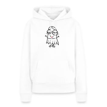 Frau Skizze - Frauen Premium Bio Hoodie - Weiß - Vorne - Julia (174cm)