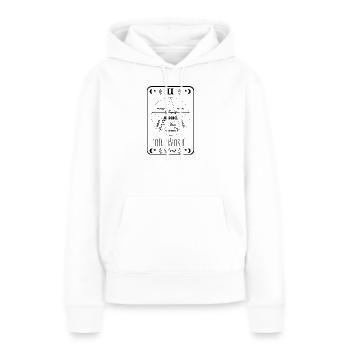 Die Hexe - Frauen Premium Bio Hoodie - Weiß - Vorne - Julia (174cm)