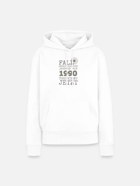1990 - Frauen Premium Bio Hoodie - Weiß