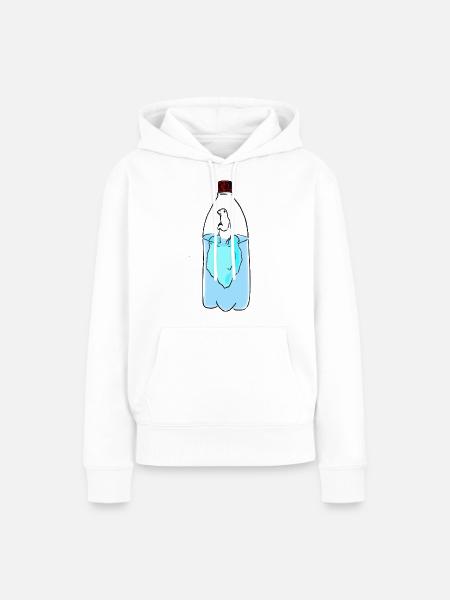 Polarbär in Not - Frauen Premium Bio Hoodie - Weiß