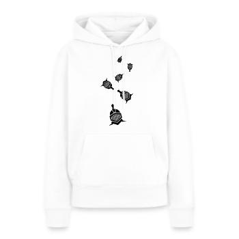 Casque de chevalier - Sweat à capuche Premium bio Femme - blanc - Devant - Julia (174cm)