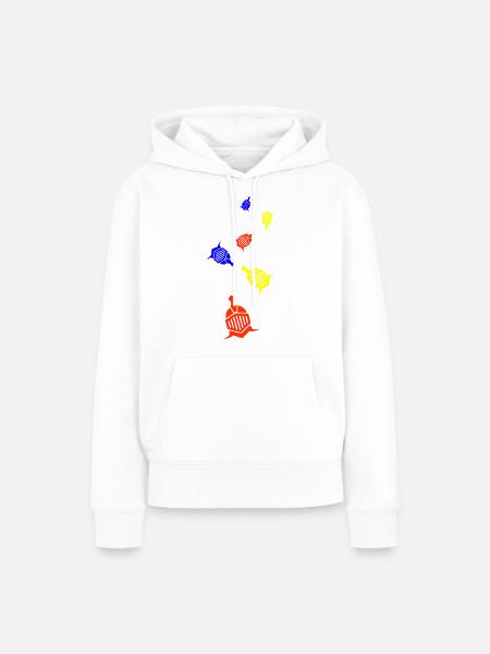 Ritter Helm - Frauen Premium Bio Hoodie - Weiß