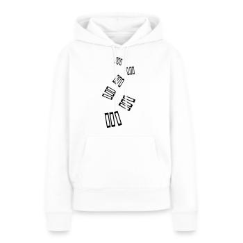 Lire des livres - Sweat à capuche Premium bio Femme - blanc - Devant - Julia (174cm)